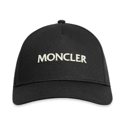 MONCLER Embroidered Logo Gabardine Baseball Cap "Black"