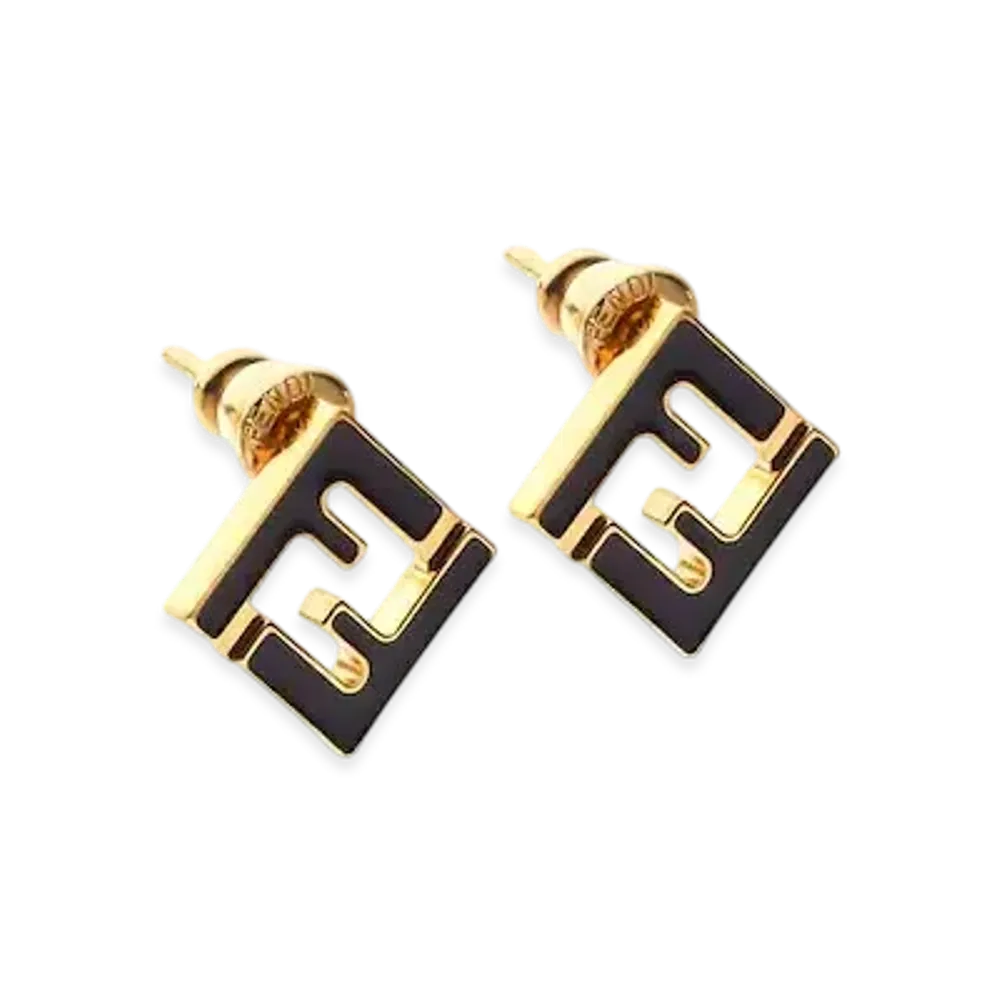 FENDI Forever Fendi Earrings "Gold/Black"