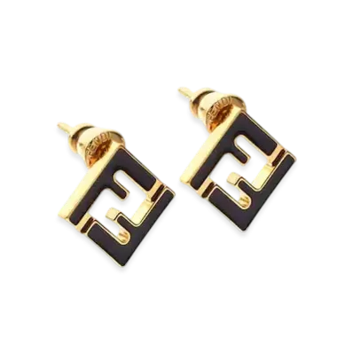 FENDI Forever Fendi Earrings "Gold/Black"