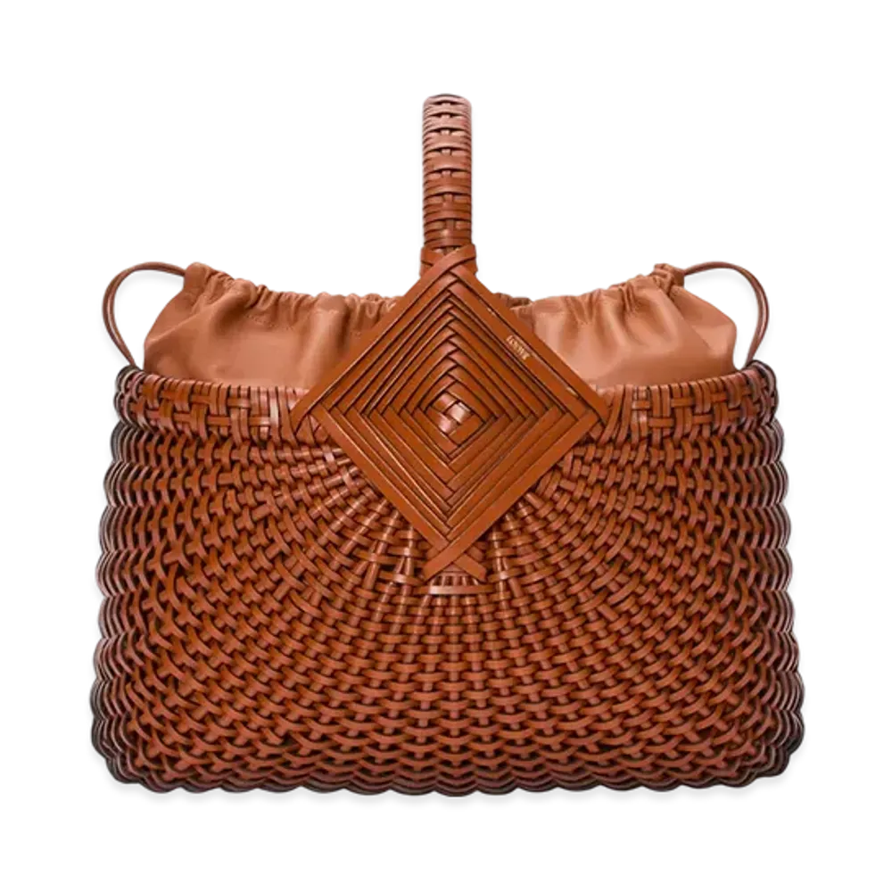 LOEWE Diamond Square Basket Bag "Tan"