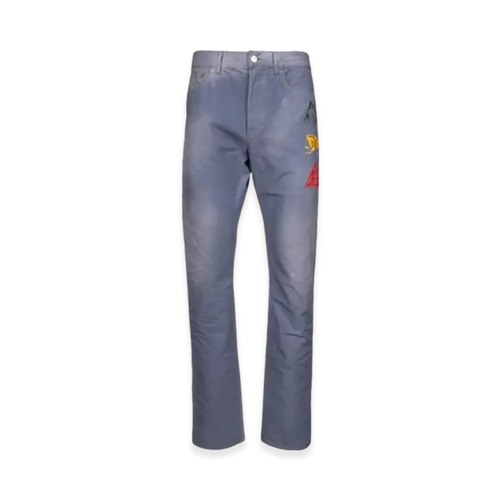 Dior Denim Regular-Fit with Embroidered Jeans "Blue"