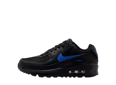 Nike GS Air Max 90 "Black/Dark Smoke Grey/Racer Blue"