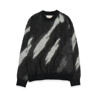 YOKE Kid Mohair Jacquard Sweater "Blur"