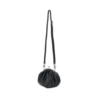 Yohji Yamamoto Y's SOFT LEATHER DRAPE CLASP POCHETTE "Black"