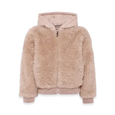 MONCLER Kids Logoed Hooded Sweat Jacket "Beige"