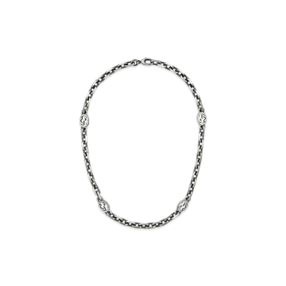 GUCCI Interlocking G Necklace "Silver"