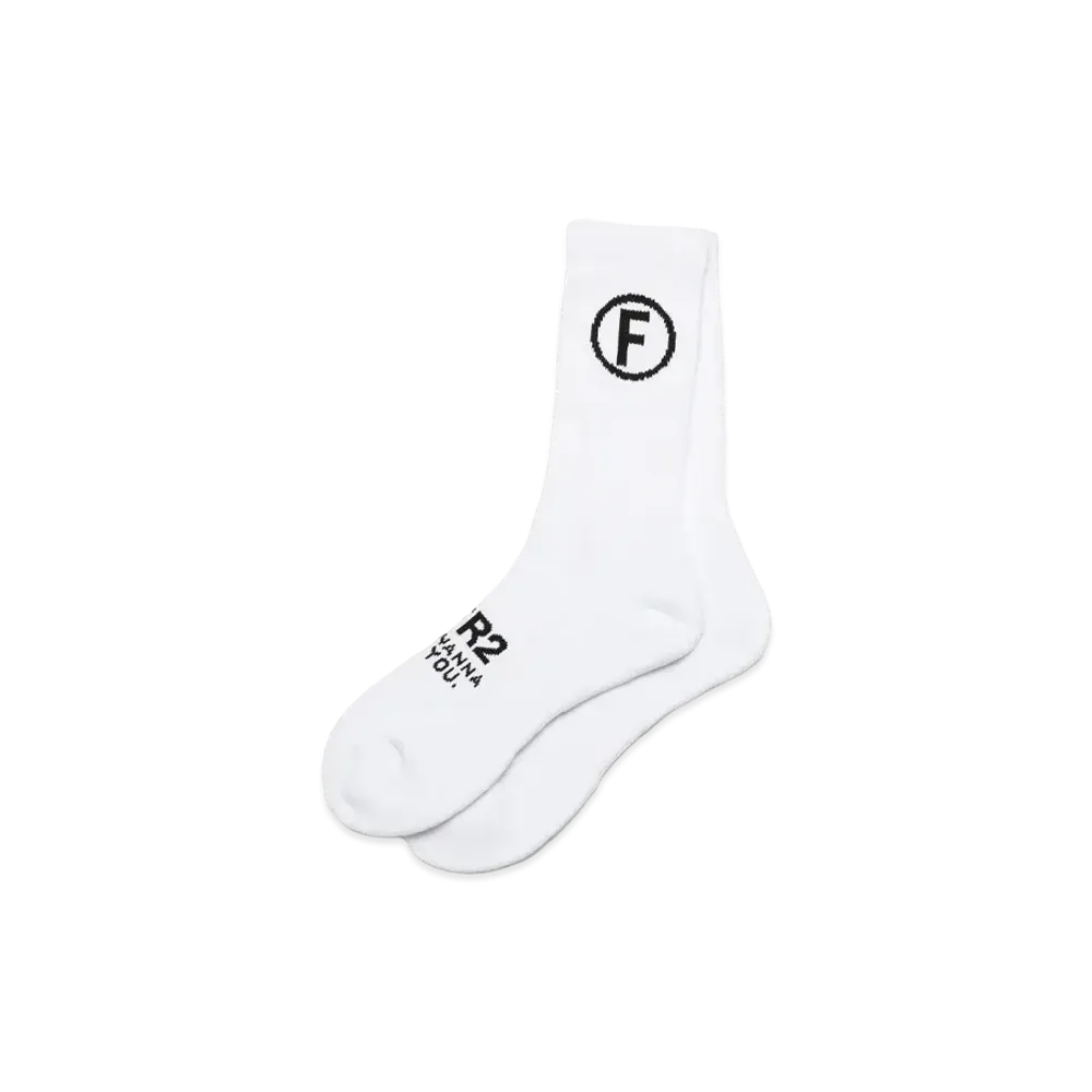FR2 F Mark Socks "White"