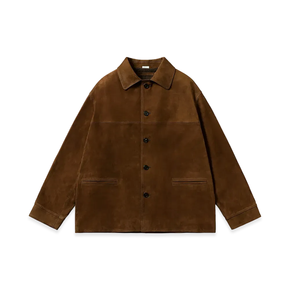 A.PRESSE Leather Chore Jacket "Dark Brown"