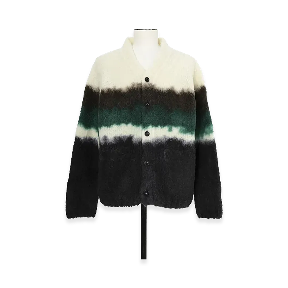 sacai Chusen-Dyed Knit Cardigan "Black Multi"