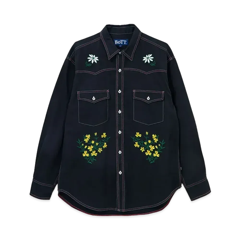 BoTT Flower Western Shirt "Black"