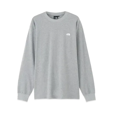 The North Face Long Sleeve Nuptse Cotton Tee "Mix Gray"