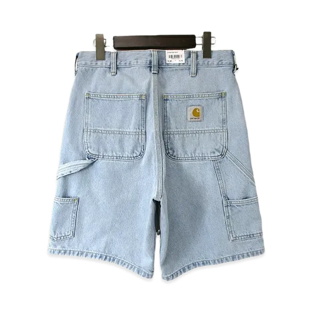 Carhartt WIP Double Knee Short Smith Denim "Blue Heavy Stone Bleached"