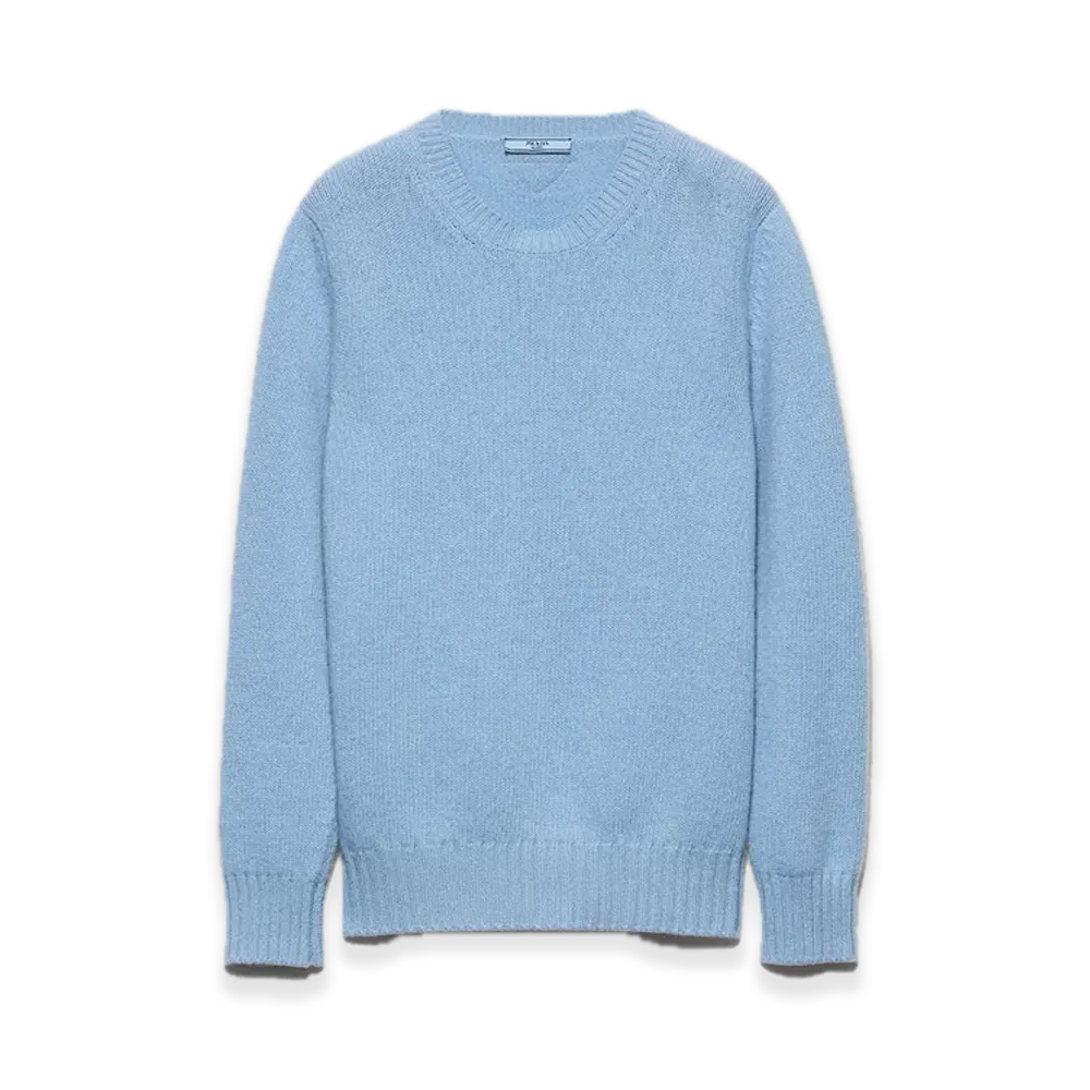 PRADA Wool x Cashmere Crewneck Sweater "Blue"