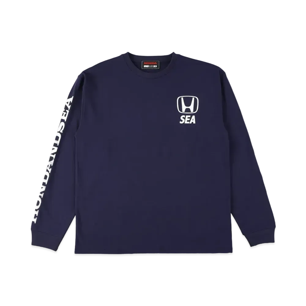 WIND AND SEA x HONDA -SEA- L/S T-SHIRT "Navy"