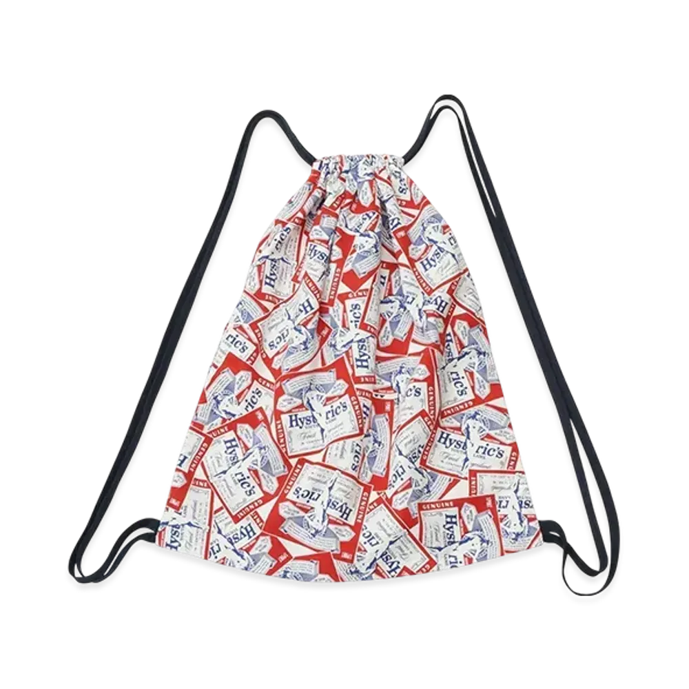 HYSTERIC GLAMOUR HG Label Pattern Knapsack "Red"