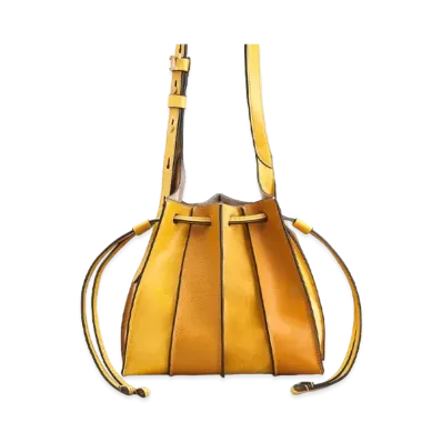 TOD'S Leather Bucket Bag Mini "Yellow"