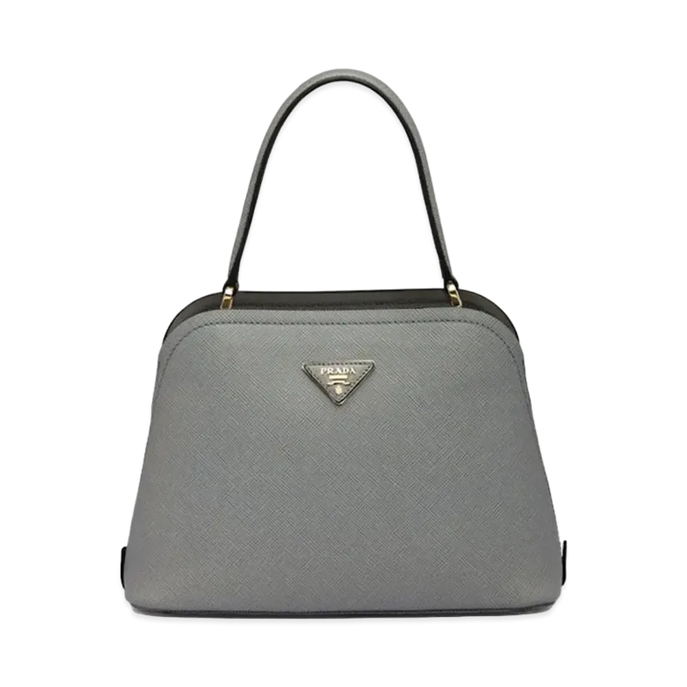 PRADA Small Saffiano Leather Matinee Bag "Gray"