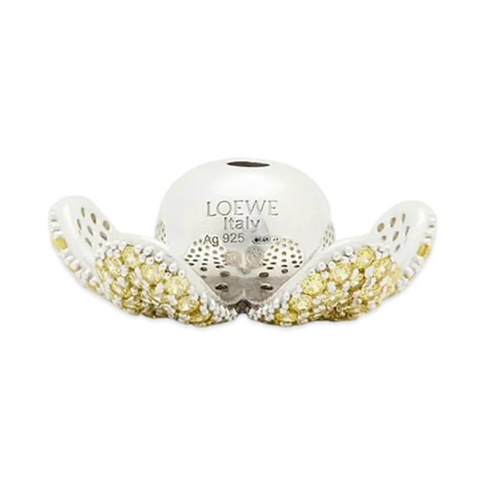 LOEWE Flower Hat Pendant "Silver/Yellow"