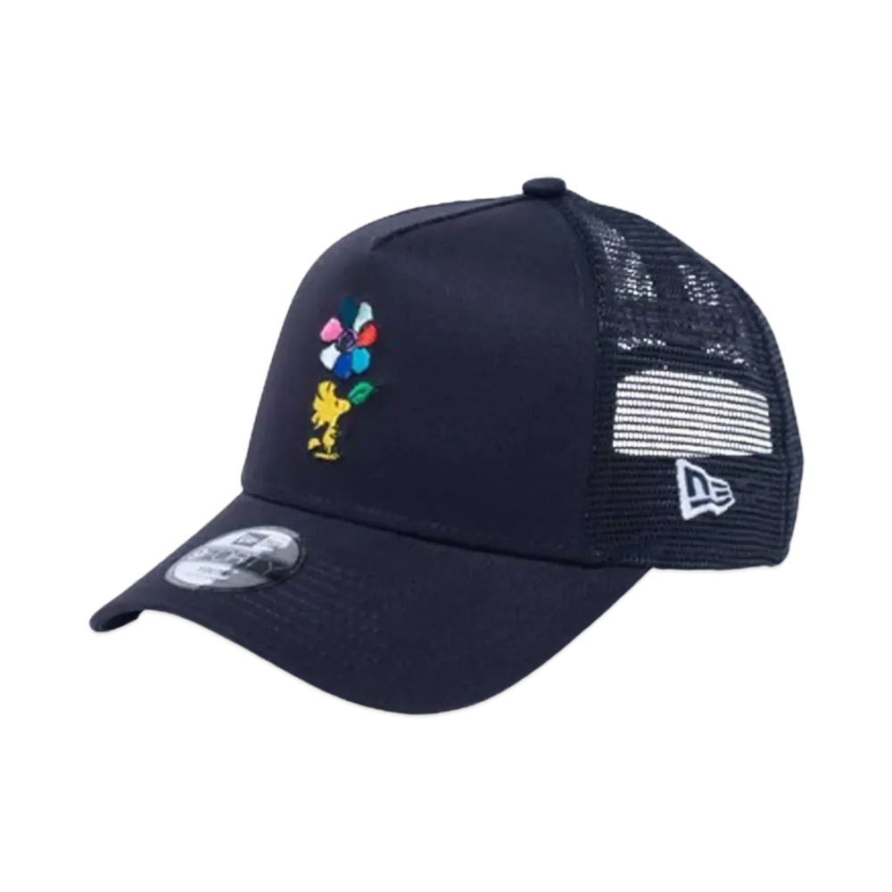 NEW ERA x PEANUTS Youth 9Forty A-Frame Tracker Woodstock "Navy"