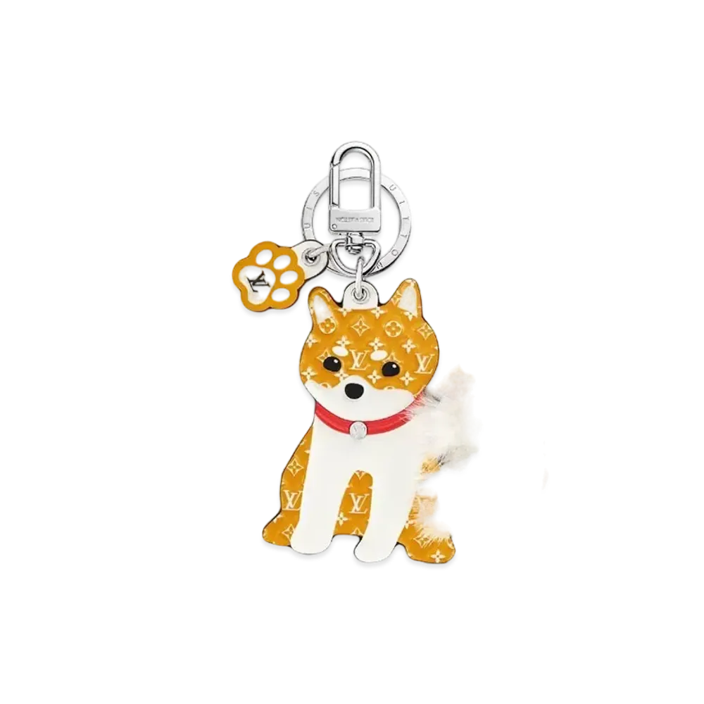 Louis Vuitton LV Shiba Key Holder and Bag Charm "Beige"