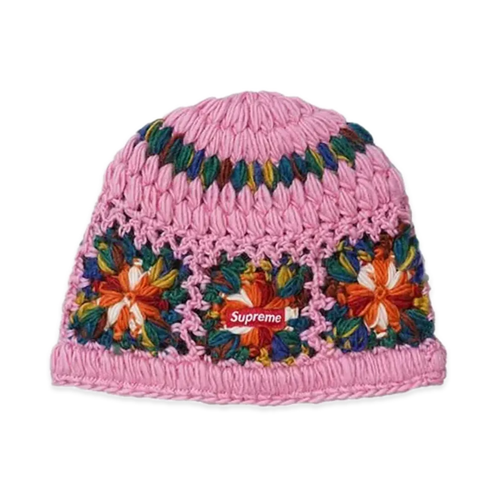 Supreme Crochet Beanie "Pink"