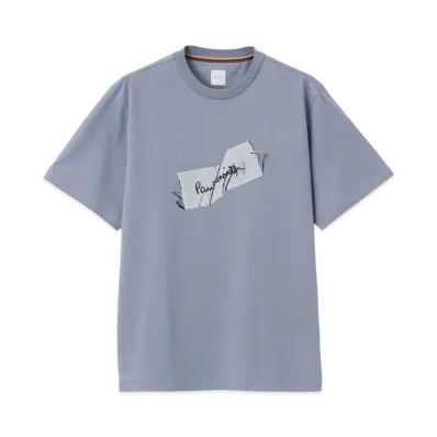 Paul Smith Ripped Tag Tee "BlueGray"