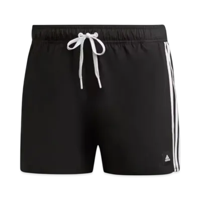 adidas Three Stripes CLX Very Short Length Swim Shorts "Black/White"