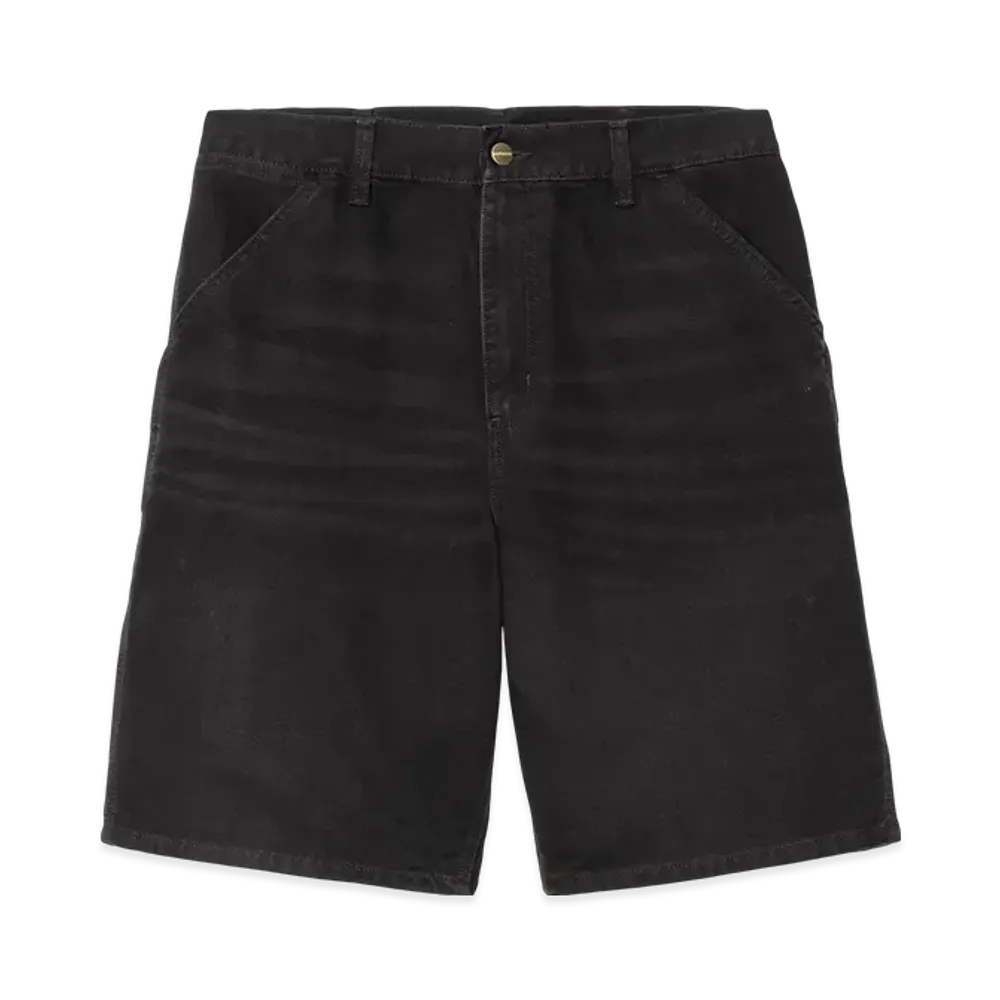 Carhartt WIP Single Knee Short "Black(Stone Canvas)"