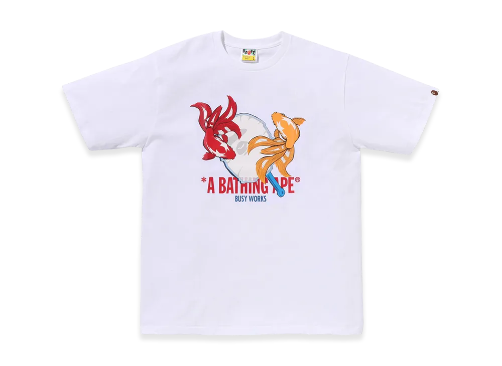 A BATHING APE Goldfish Scooping Tee "White"