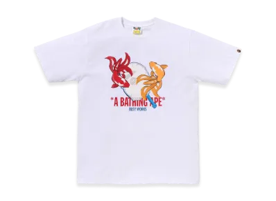 A BATHING APE Goldfish Scooping Tee "White"