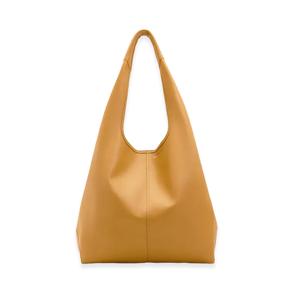 AMI PARIS Taurillon Leather Etienne Hobo Bag "Yellow"
