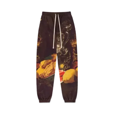 DENIM TEARS Baroque Still Fruit Painting Sweat Pants "Maruti"