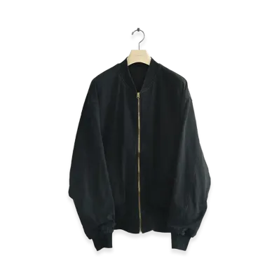 COMOLI Cotton Jersey Zip Blouson "Black"