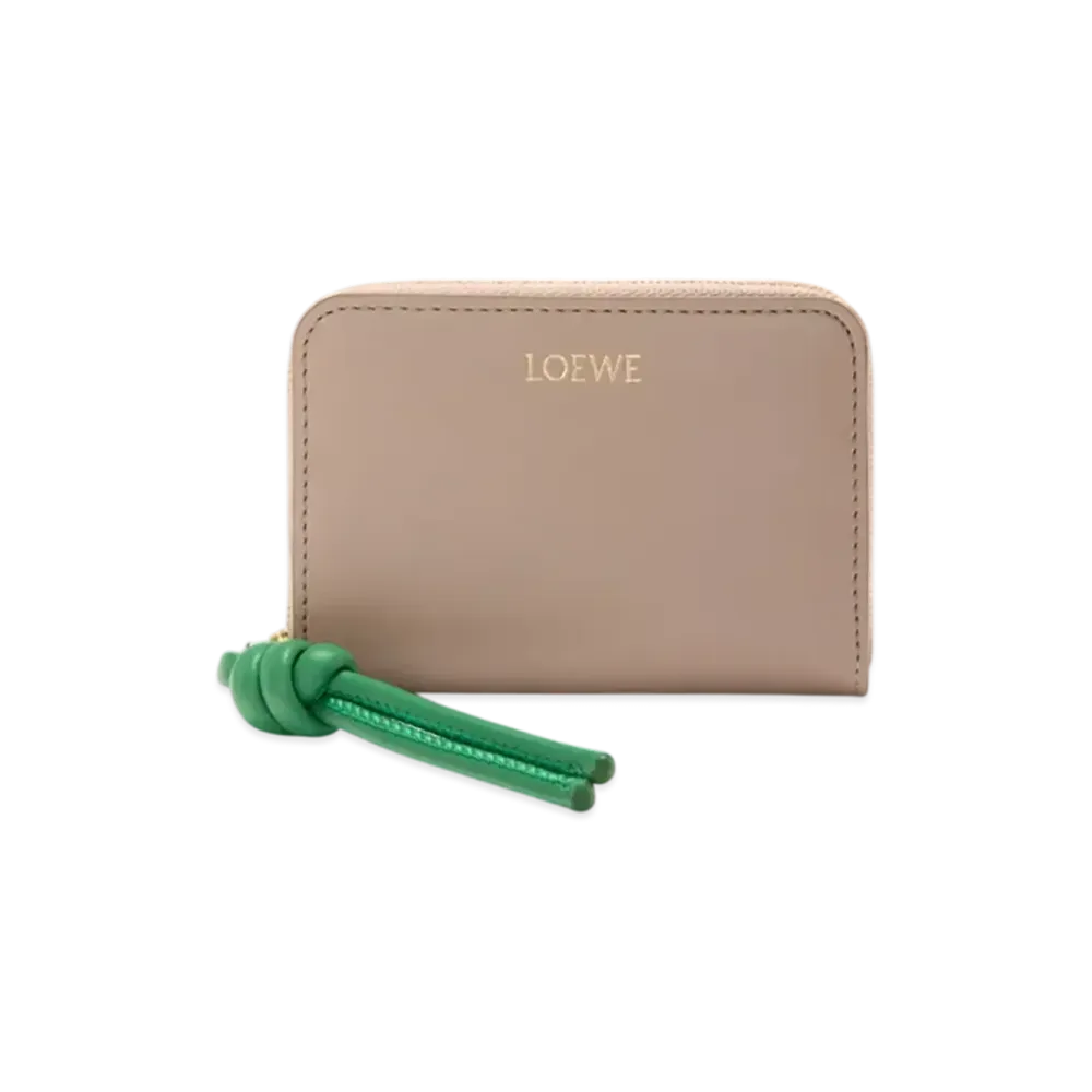 LOEWE Zip Coin Purse "Sand/Tropical Green"