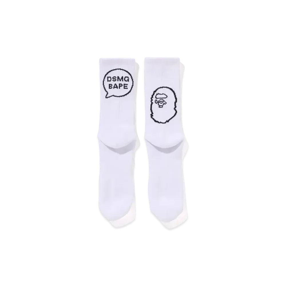 A BATHING APE x Dover Street Market Socks "White"
