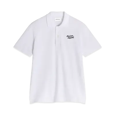 Maison Kitsune Handwriting Comfort Polo "White/Back"