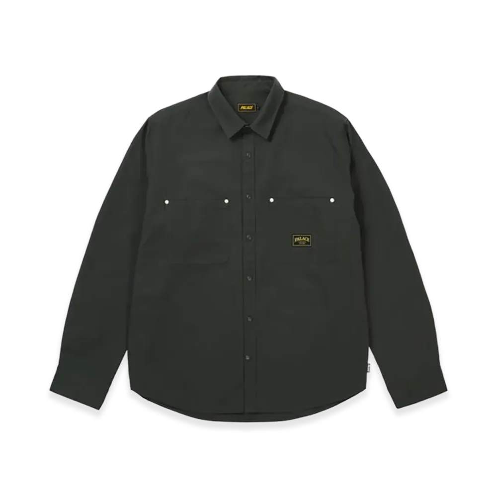 PALACE Cotton Twill Overshirt "Washed Black"