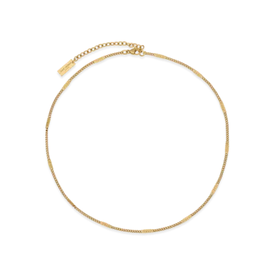 Saint Laurent Carve Chain Necklace Metal "Gold"
