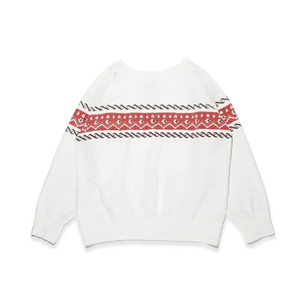 BOW WOW Cross Printed Sweatshirt "White/Red"