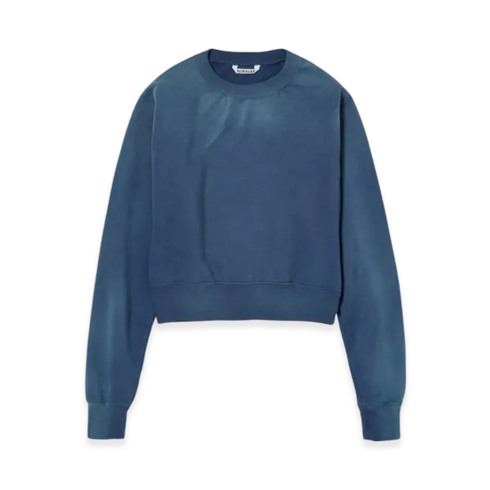 AURALEE Product Dyed Pima Light Sweat P/O "Light Navy"