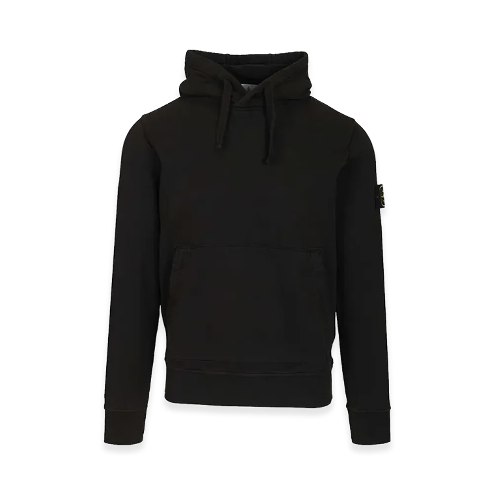 Stone Island Hoodie In Cotton With Patch Logo "Black"