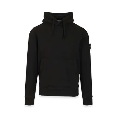 Stone Island Hoodie In Cotton With Patch Logo "Black"