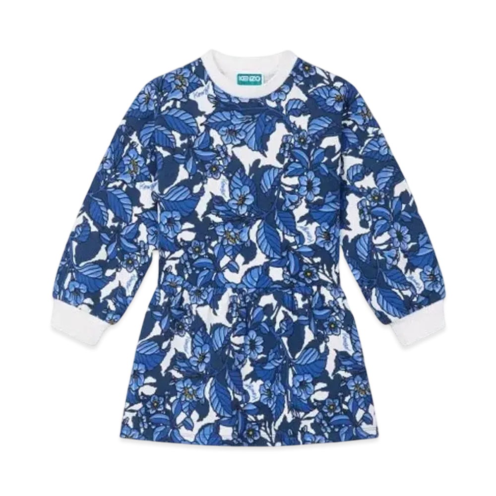 KENZO 'Blue Jungle' Cotton Dress "Navy Blue"