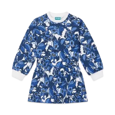 KENZO 'Blue Jungle' Cotton Dress "Navy Blue"