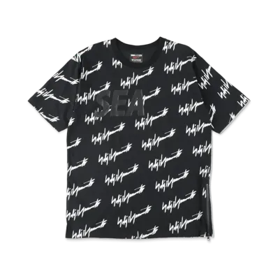 WIND AND SEA x WILDSIDE YOHJI YAMAMOTO MONOGRAM PRINT T-SHIRT "Black White"