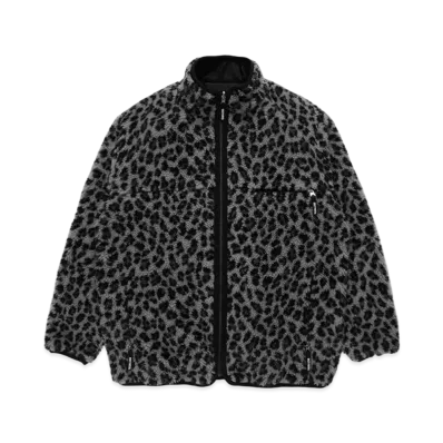 WACKO MARIA Reversible Leopard Boa Flece Jacket "Gray"