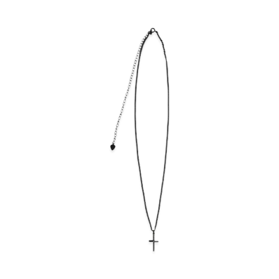 LAD MUSICIAN CROSS NECKLACE "BLACK"