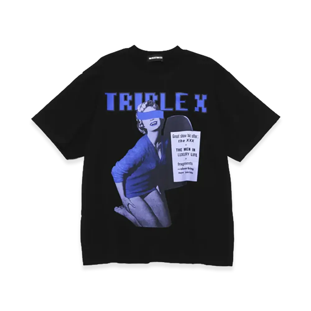 GOD SELECTION XXX TRIPLEX Block Letter Logo Photo Tee GX-S26-ST-10 "Black"