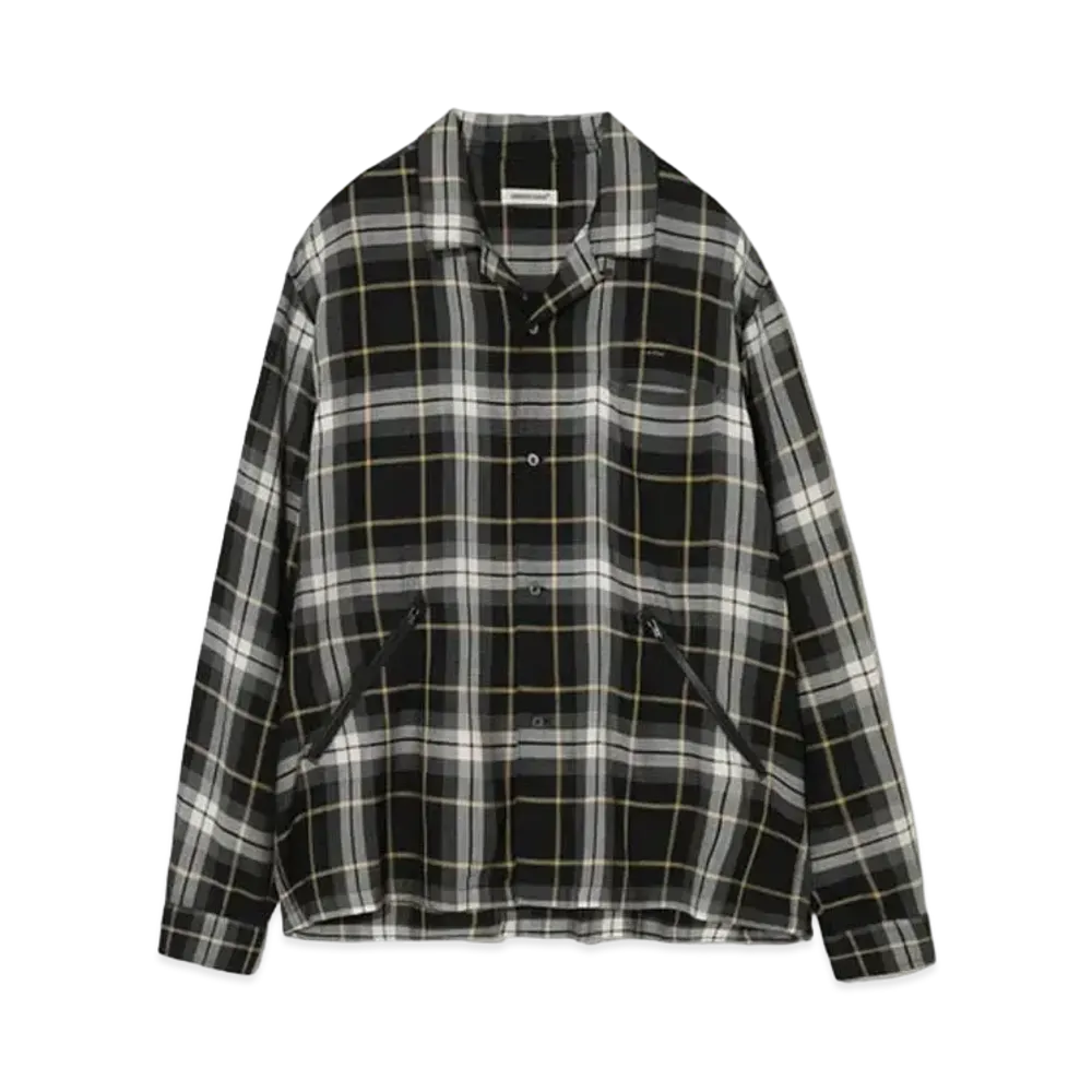 UNDERCOVER Rayon Open Collar Shirt "Black CK"