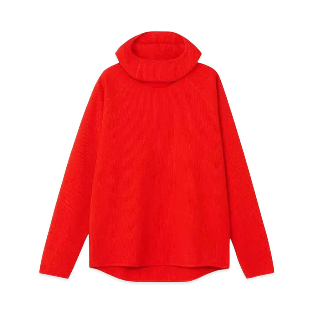 Goldwin Waffle Light Long Sleeve Hoodie (Unisex) "Lava Red"